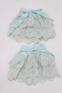 画像1: metamorphose / チュールレースカフス  サックス H-26-01-22-1052-ME-ZA-NS-ZH