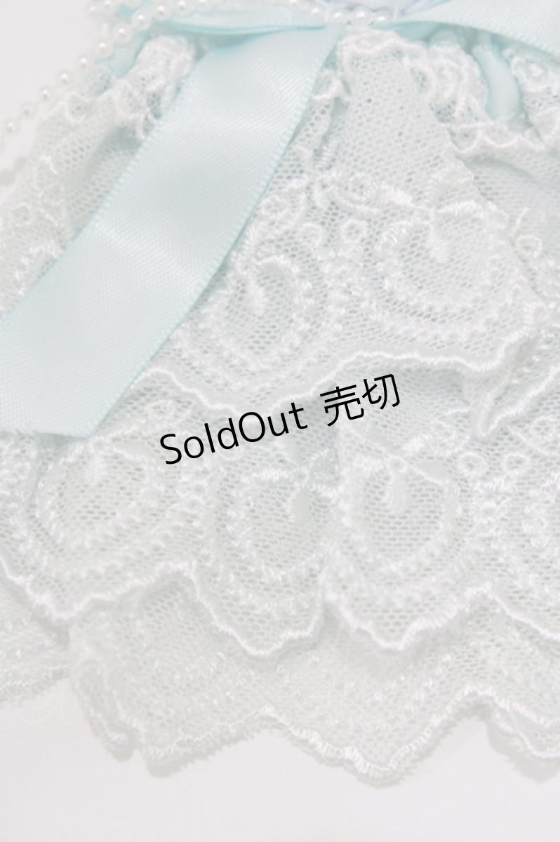 画像2: metamorphose / チュールレースカフス  サックス H-26-01-22-1052-ME-ZA-NS-ZH (2)