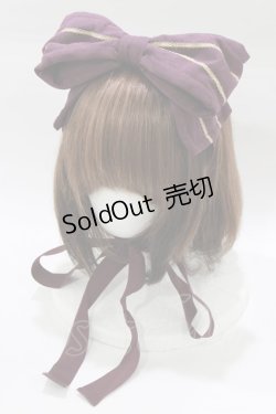 画像1: metamorphose / ブレード付リボンヘッドドレス  パープル H-26-01-22-1054-ME-AC-NS-ZH