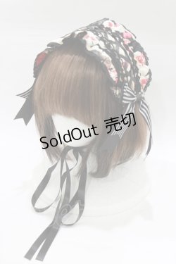 画像1: metamorphose / Wonder Card Alice あみあげヘッドドレス  ブラック H-26-01-22-1061-ME-AC-NS-ZH