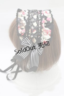 画像2: metamorphose / Wonder Card Alice あみあげヘッドドレス  ブラック H-26-01-22-1061-ME-AC-NS-ZH