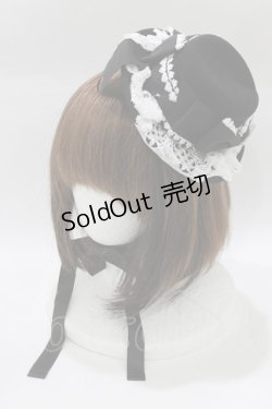 画像1: BABY,THE STARS SHINE BRIGHT / Strawberry Sweetheart Cakeミニハット  ブラック H-26-01-22-1064-BA-AC-NS-ZH