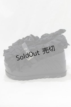 画像2: Jamie エーエヌケー / フリフリ厚底スニーカー L/24.0〜24.5cm ブラック H-26-01-22-1070-LO-SH-NS-ZH