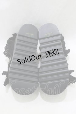 画像4: Jamie エーエヌケー / フリフリ厚底スニーカー L/24.0〜24.5cm ブラック H-26-01-22-1070-LO-SH-NS-ZH