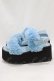 画像2: Jamie エーエヌケー / ファー厚底サンダル L/24.0〜24.5cm ブルー H-26-01-22-1072-LO-SH-NS-ZH (2)