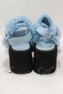 画像3: Jamie エーエヌケー / ファー厚底サンダル L/24.0〜24.5cm ブルー H-26-01-22-1072-LO-SH-NS-ZH