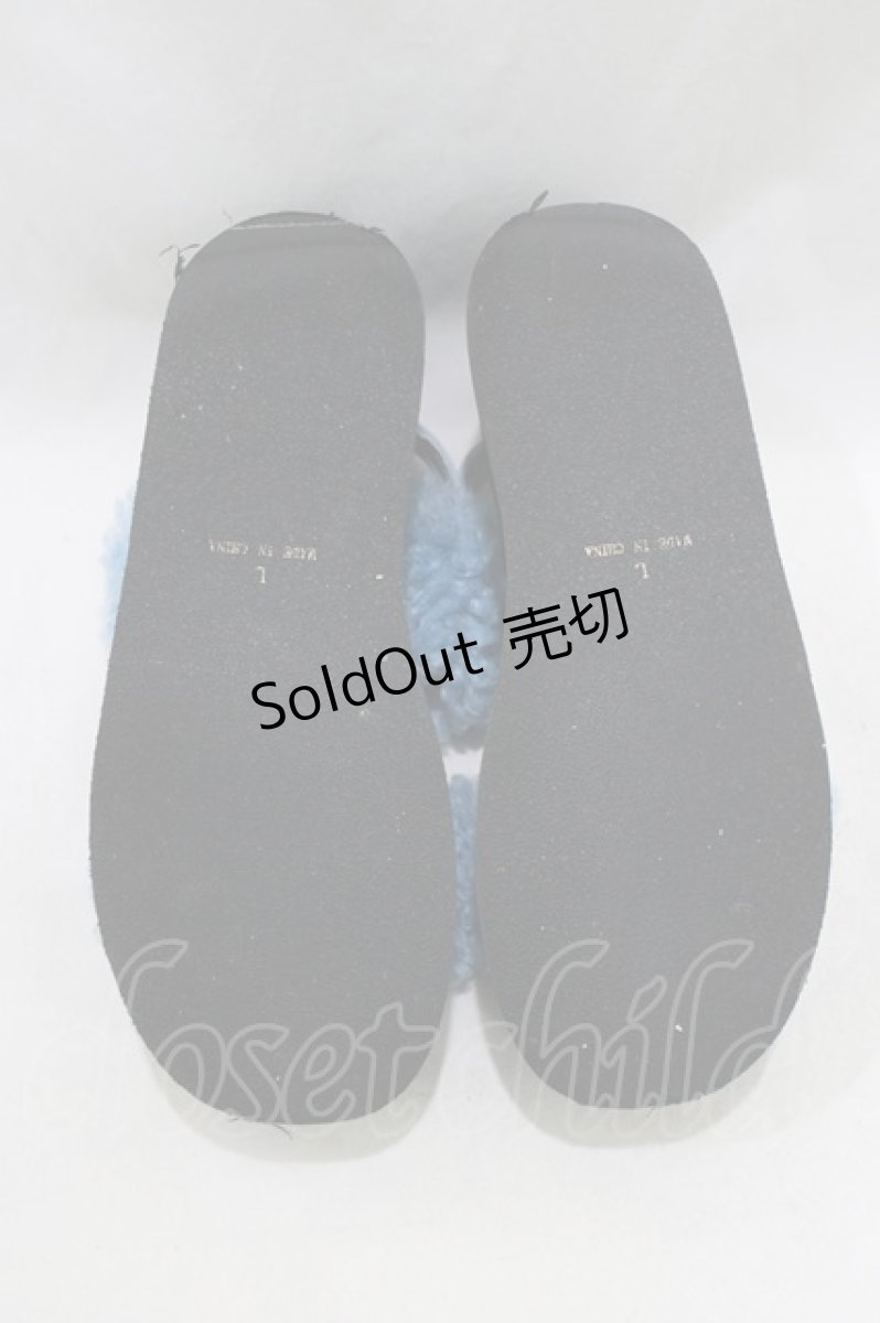画像4: Jamie エーエヌケー / ファー厚底サンダル L/24.0〜24.5cm ブルー H-26-01-22-1072-LO-SH-NS-ZH (4)