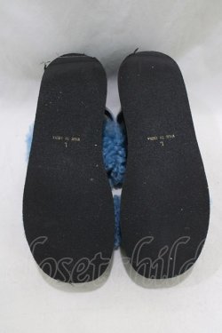 画像4: Jamie エーエヌケー / ファー厚底サンダル L/24.0〜24.5cm ブルー H-26-01-22-1072-LO-SH-NS-ZH