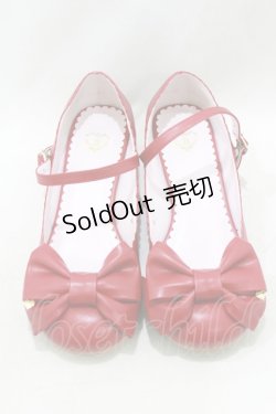 画像1: BABY,THE STARS SHINE BRIGHT / リルリボンシューズ S/約22.0〜22.5cm エンジ H-26-01-22-1073-BA-SH-NS-ZH