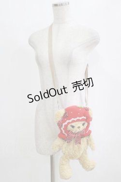 画像1: BABY,THE STARS SHINE BRIGHT / いちごになりたいくまくみゃちゃんポシェット  ミルクティー H-26-01-22-1081-BA-BG-NS-ZH