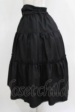 画像2: axes femme POETIQUE / ベルトデザインティアードスカート M ブラック H-26-01-22-1007-AX-SK-NS-ZH