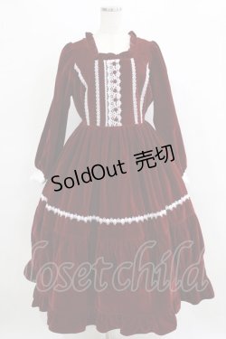 画像1: Chalmiere / ウィンターワンピース M ワイン H-26-01-22-1008-PU-OP-NS-ZH