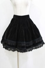 画像1: Cornet / 別珍スカート Free ブラック H-26-01-22-1019-LO-SK-NS-ZH (1)