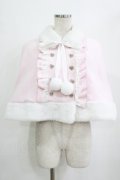 DearMyLove / ファーポンポンハートビジューリボンケープコート M~L ピンク H-26-01-23-027-EL-JA-NS-ZH