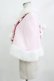 画像2: DearMyLove / ファーポンポンハートビジューリボンケープコート M~L ピンク H-26-01-23-027-EL-JA-NS-ZH (2)