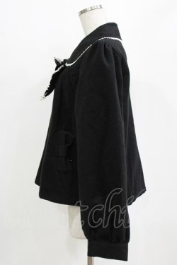 画像2: Dear Celine / ストライプリボンコート L ブラック H-26-01-23-028-LO-CO-NS-ZH