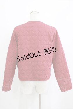 画像3: m petit by misako / サンリオキャラクターズコラボ キティタフタハートキルトジャケット L レッド H-26-01-23-029-LO-JA-NS-ZH