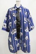 Jamie エーエヌケー / ストライプローズアイBIGシャツ M ブルー H-26-01-23-030-LO-BL-NS-ZH