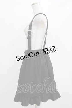 画像2: DearMyLove / ストーンバックルサスフリルスカート LL ブラック H-26-01-23-031-EL-SK-NS-ZH