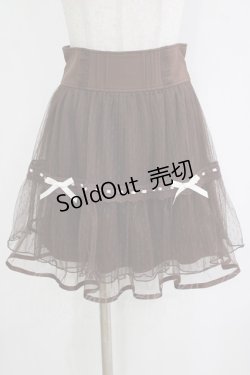 画像1: LIZ LISA / リボンドットチュールスカパン Free ブラウン H-26-01-23-033-LO-SK-NS-ZH