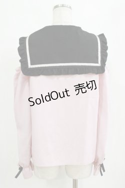 画像3: DearMyLove / セーラーオフショルリボンブラウス L ピンク H-26-01-23-034-EL-BL-NS-ZH