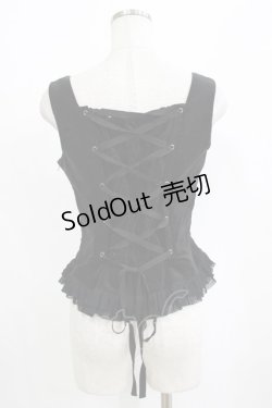 画像3: metamorphose / 別珍リボンビスチェ Free ブラック H-26-01-23-036-ME-JA-NS-ZH