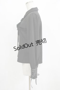 画像2: axes femme POETIQUE / ２ＷＡＹストライプタイ付ブラウス M ブラック H-26-01-23-038-AX-BL-KB-ZH