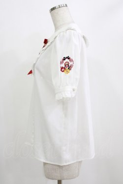 画像2: Amavel / お花畑のマトリョーシカブラウス Free オフ/レッド H-26-01-23-039-CA-BL-NS-ZH