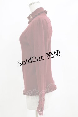 画像2: m petit by misako / TT*MSKTNソデレース LL ボルドー H-26-01-23-047-LO-TO-NS-ZH