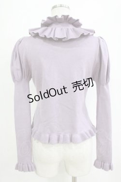 画像3: Hoshibako Works / たっぷりフリルのパフスリーブニット Free ラベンダー H-26-01-23-050-LO-TO-NS-ZH