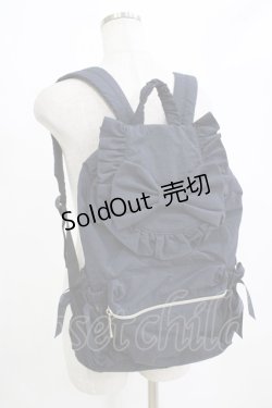 画像1: m petit by misako / TT AM リボンフラップ リュックサック  ネイビー H-26-01-23-051-LO-BG-NS-ZH