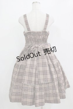 画像3: metamorphose / チェック柄編み上げジャンパースカート サイズ1 ベージュ H-26-01-23-005-ME-OP-NS-ZH