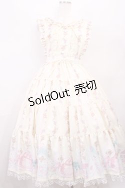 画像1: Angelic Pretty / 夢見るTiny Bearエプロン風ティアードスカート Free アイボリー H-26-01-23-1004-AP-OP-NS-ZH