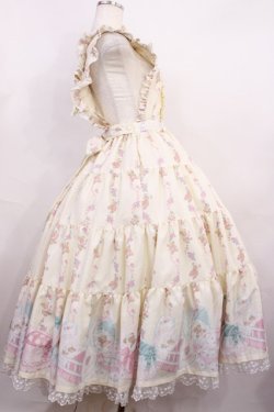 画像2: Angelic Pretty / 夢見るTiny Bearエプロン風ティアードスカート Free アイボリー H-26-01-23-1004-AP-OP-NS-ZH