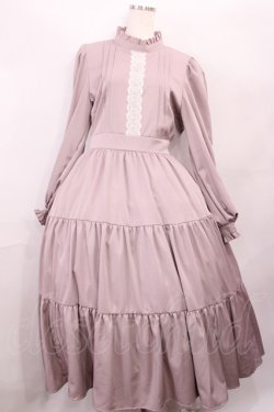 画像1: m petit by misako / AM*レースティアードワンピース L ピンク H-26-01-23-1011-LO-OP-NS-ZH