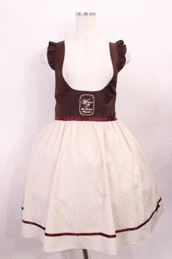 画像1: Amavel / 肩フリルジャンパースカート Free ブラウン H-26-01-23-1014-CA-OP-NS-ZH