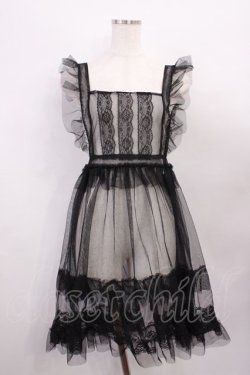 画像1: Virally / 星名桜子 hsチュールエプロンジャンスカ L ブラック H-26-01-23-1019-LO-OP-NS-ZH