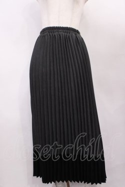 画像1: axes femme / バイカラープリーツスカート M ブラック H-26-01-23-1020-AX-SK-NS-ZH