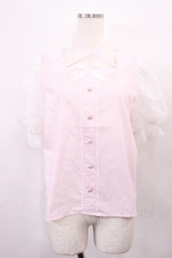 画像1: Lovely Tency / 眞白ありすコラボ/レースブラウス L ピンク H-26-01-23-1022-LO-BL-NS-ZH