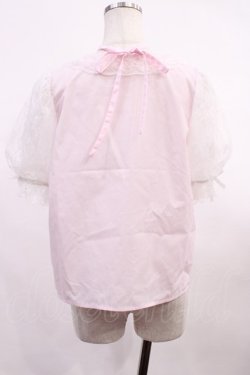 画像2: Lovely Tency / 眞白ありすコラボ/レースブラウス L ピンク H-26-01-23-1022-LO-BL-NS-ZH
