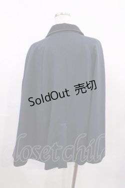 画像2: axes femme / パイピングケープコート M ネイビー H-26-01-23-1023-AX-CO-NS-ZH