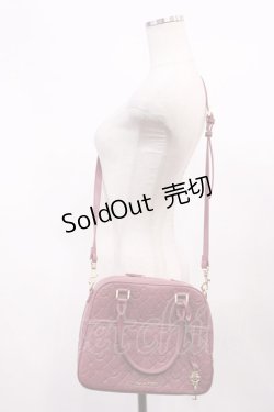 画像1: Maison de FLEUR / モノグラムトラペゾイドバッグ  Plum H-26-01-23-1029-LO-BG-NS-ZH