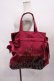 画像1: Maison de FLEUR / ダブルリボントートバッグ  ワイン H-26-01-23-1031-LO-BG-NS-ZH (1)