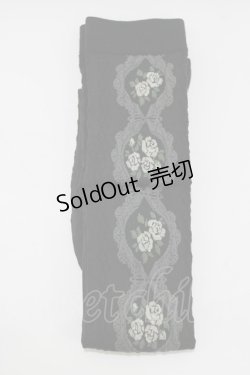 画像2: m petit by misako / ECAMOVKバラレースソックス  ブラック H-26-01-23-062-LO-ZA-NS-ZH