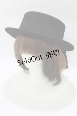 画像1: metamorphose / フェルトカンカン帽  ブラック H-26-01-23-066-ME-AC-NS-ZH