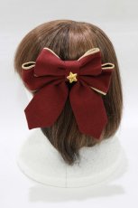画像2: metamorphose / Starリボンクリップ  ワイン H-26-01-23-068-ME-AC-NS-ZH (2)