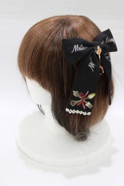 画像1: metamorphose / Beau Couvert リボンクリップ  ブラック H-26-01-23-070-ME-AC-NS-ZH