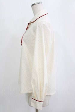 画像2: Fi.n.t / タイ付き細パイピングドットブラウス Free IVORY×RED H-26-01-23-079-CA-BL-NS-ZH