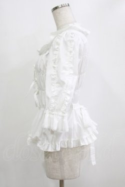 画像2: metamorphose / スクエアあきフリルブラウス（5分袖） サイズ1 オフ H-26-01-23-080-ME-BL-NS-ZH