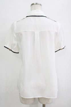 画像3: Amavel / Romantique Emblemチェックリボン&ネクタイブラウス Free オフ/パープル H-26-01-23-082-CA-BL-NS-ZH